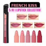 French Kiss Collection – 5 in 1 Creme Matte Lipstick Stack